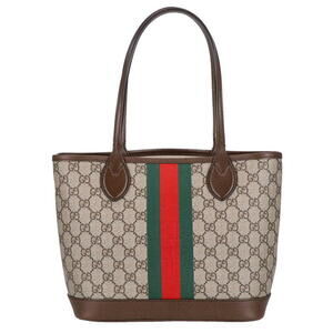 Gucci Ophidia GG Supreme Web Tote Bag Beige Tan